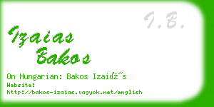 izaias bakos business card